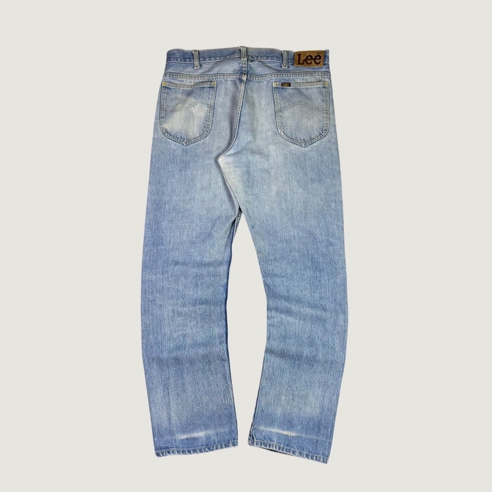 Vintage Lee 200 Straight Leg Jeans Light Wash Denim Made in USA Mens 36x32